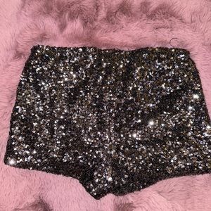 Sequin mini shorts